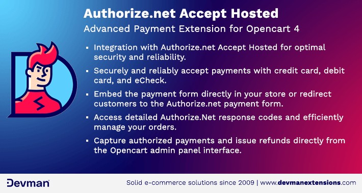Authorize.net Accept Hosted - Opencart 4 Authorize.net Accept Hosted - Opencart 4