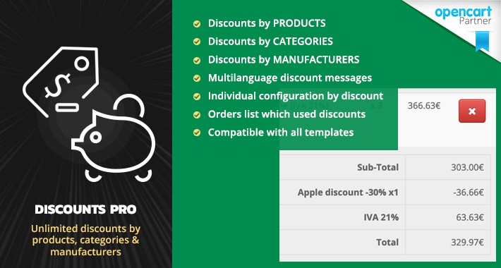 Discounts PRO - Discounts products, categories, manufacturers Discounts PRO - Discounts products, categories, manufacturers